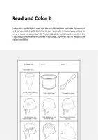 Vorschau - Arbeitsblätter - Ice Cream Shop: Read and Color 2 (Englisch) - Seite 1