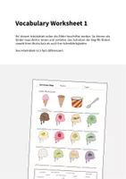 Vorschau - Arbeitsblätter - Ice Cream Shop: Vocabulary Worksheet 1 (Englisch) - Seite 1