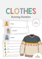 Vorschau - Arbeitsblätter - Clothes / Kleidung: Running Dictation (Mini-Schleichdiktat für den Englischunterricht) - Deckblatt