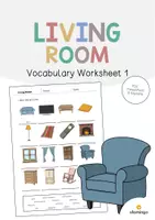 Vorschau - Arbeitsblätter - Living Room: Vocabulary Worksheet 1 (Englisch) - Deckblatt