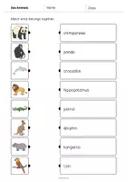 Vorschau - Arbeitsblätter - Zoo Animals: Draw the lines 2 (Englisch) - Seite 3