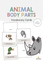 Vorschau - Mal- und Bastelvorlagen - Animal Body Parts: Vocabulary Cards (Englisch) - Deckblatt