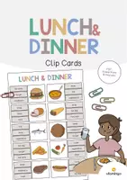 Vorschau - Stationenlernen - Lunch & Dinner: Clip Cards / Klammerkarten (Englisch) - Deckblatt