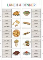 Vorschau - Stationenlernen - Lunch & Dinner: Clip Cards / Klammerkarten (Englisch) - Seite 3