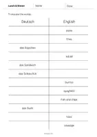 Vorschau - Arbeitsblätter - Lunch & Dinner: Vocabulary Mini Test (Englisch) - Seite 3