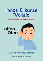 Vorschau - Arbeitsblätter - langer oder kurzer Vokal (phonologische Bewusstheit) - Deckblatt