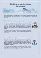 Vorschau - Arbeitsblätter - Demokratieformen: direkte und repräsentative Demokratie (Infotext, Arbeitsblatt, Lösung, Urteilsbildung) - Seite 1