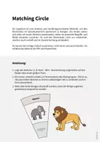 Vorschau - Stationenlernen - Zoo Animals: Matching Circle (Englisch) - Seite 1