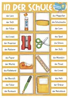 Aperçu - Jeux - Allemand Deutsch Schule und Schulsachen Wortschatz Klammerkarten - Page 3