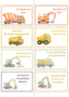 Vorschau - Poster - Lobkärtchen / Mutmachkarten Bagger – Positive Affirmationen für Kinder - Seite 2