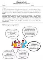 Vorschau - Arbeitsblätter - Klassenarbeit +EWH - Materialgestütztes Argumentieren - Teilen statt haben - Klasse 7/8 - Seite 1