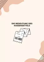 Vorschau - Arbeitsblätter - Die Bedeutung des Kassenzettels - Deckblatt