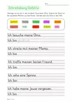 Vorschau - Arbeitsblätter - Schreibübung_Gefühle - Deckblatt