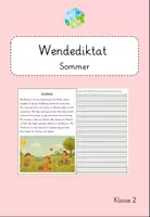 Vorschau - Arbeitsblätter - Diktate Sommer (Klasse 2) - Deckblatt