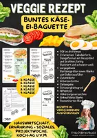 Vorschau - Unterrichtsreihen - Rezept: Käse-Ei-Baguette | Vegetarisch | Hauswirtschaft & Ernährung | Klasse 5–9 - Deckblatt