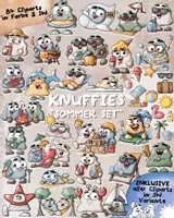 Vorschau - selbst erstellte Cliparts/Grafiken - Knuffies „Sommer Set“ Cliparts - Deckblatt