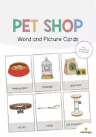 Vorschau - Poster - Pet Shop / Tierfachgeschäft: 20+ Bildkarten auf Englisch (Flashcards & Tafelmaterial) - Deckblatt
