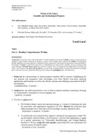 Vorschau - Klassenarbeiten - Klausur Scientific and Technological Progress inkl. Mediation - Deckblatt