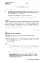 Vorschau - Klassenarbeiten - Klausur UK Redeanalyse (Boris Johnson) inkl. Hörverstehen - Deckblatt
