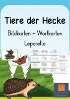 Vorschau - Arbeitsblätter - Tiere der Hecke Leporello und Bildkarten - Deckblatt
