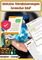 Vorschau - Arbeitsblätter - Versicherungsarten Materialpaket: Sozialversicherung, Krankenversicherung, Rentenversicherung , Pflege & Unfall - Seite 1