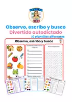 Vista previa - Juegos / Gamificación - observo, escribo y busco - lectoescritura divertida - Portada