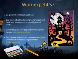Vorschau - Stundenentwürfe - Kunstprojekt „Geisterhaus“ – Scherenschnitt und Deckfarbenmalerei - Seite 2