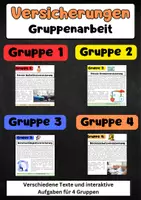 Vorschau - Arbeitsblätter - Privat / Individualversicherungen Gruppenarbeit - Deckblatt