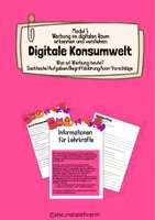 Vorschau - Arbeitsblätter - Digitale Konsumwelt: Was ist Werbung heute? - Deckblatt