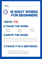 Vorschau - Arbeitsblätter - 10 sight words for beginners - Seite 1