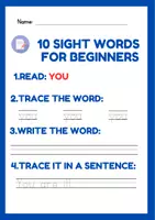 Vorschau - Arbeitsblätter - 10 sight words for beginners - Seite 3