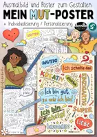 Vorschau - Mal- und Bastelvorlagen - Mein Mut-Poster (Set 1) / Positive Affirmationen & Mutmacher / Mutposter - Deckblatt