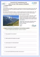 Aperçu - Feuilles d'exercices - Français A1-A2 - Lettre à un ami (Chamonix, marques) - Page 1