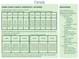 Vista previa - Tarjetas / Manipulativos - Resum tema: VERBS PASSATS I NEOLOGISMES - página 1