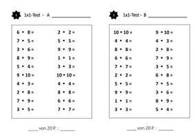 Vorschau - Fördermaterial/Inklusion - Differenzierte Testreihe "Das kleine 1x1 und Quadratzahlen" - Seite 2