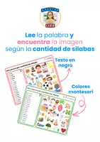 Vista previa - Tarjetas / Manipulativos - Leo y encuentro - según la cantidad de silabas - Portada