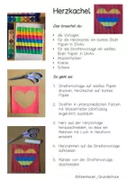 Vorschau - Mal- und Bastelvorlagen - Kunstidee Herzkachel für kooperative Wandgestaltung - Seite 1