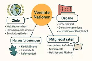 Vorschau - Arbeitsblätter - Lernposter + Arbeitsblätter zum Thema "Vereinte Nationen" + Lösung & MP3 + Mindmap + Infografik - Seite 3