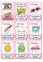 Vorschau - Spiele - Doppelte Mitlaute (Konsonanten) | Lesespiel: Ich habe - Wer hat? | inkl. Regelplakat - Seite 1