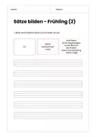 Vorschau - Arbeitsblätter - Sätze bilden Übungen: "Frühling" - Seite 2