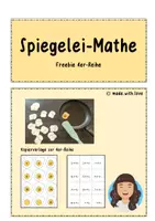 Vorschau - Arbeitsblätter - Spiegelei-Mathe: 4er- Reihe - Freebie - Deckblatt