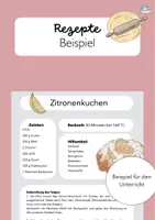 Vorschau - Poster - REZEPTE - Beispiel Zitronenkuchen - Deckblatt