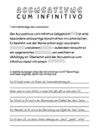 Vorschau - Arbeitsblätter - Accusativus cum Infinitivo: Der AcI - Seite 1
