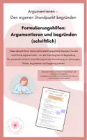 Vorschau - Fördermaterial/Inklusion - Formulierungshilfe: Argumentieren und begründen (schriftlich) / Argumentation – den eigenen Standpunkt begründen (Klasse 5/6) - Deckblatt