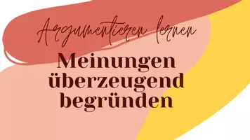 Vorschau - Präsentationen/Tafelbilder - PowerPoint-Präsentation (Folien) / Argumentieren: Den eigenen Standpunkt begründen (Klasse 5/6) - Seite 1