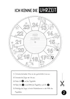 Vorschau - Stationenlernen - Lernuhr auf einem Pappteller - Uhr - Uhrzeit - Tagesablauf - DIY - basteln - Seite 3