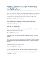 Vorschau - Arbeitsblätter - Lesekompetenz Englisch – Timmy and the Talking Tree (Klasse 2, Lesetext + Fragen) - Seite 1