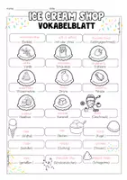 Vorschau - Arbeitsblätter - ice cream shop | Vokabelblatt | Wortschatz - Seite 2