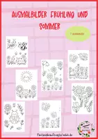 Vorschau - Mal- und Bastelvorlagen - Frühling und Sommer zum Ausmalen : Malspass für die Grundschule - Deckblatt