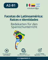 Vorschau - Bildkarten - Spanische Redekarten "Facetas de Latinoamérica hoy: Raíces e identidades" - Deckblatt
